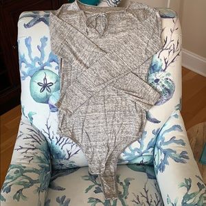 Hollister Marled Grey Bodysuit